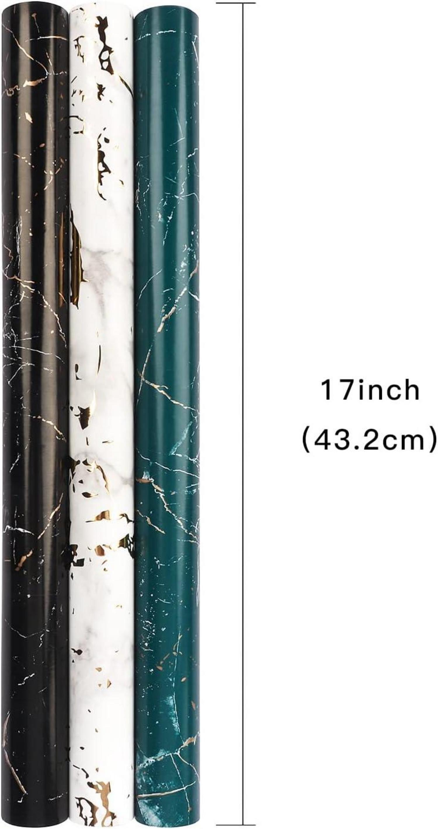 Geschenkpapierrolle Mini Roll 3 Marmor-Designs 43,2cm x 3,05m