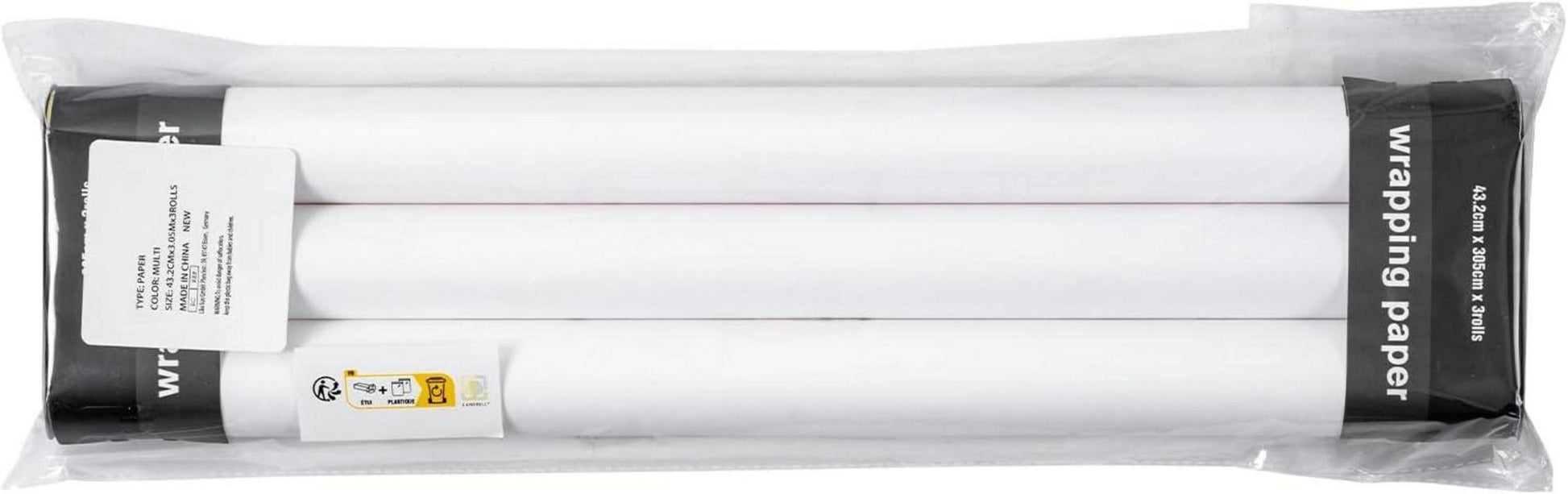 Geschenkpapierrolle 3 Marmor-Designs 43,2x3,05m - Party, Geburtstag, Hochzeit, Basteln