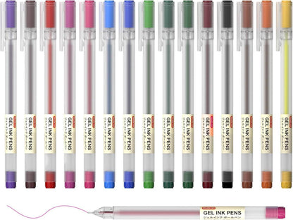 Gelstifte Set 15 Farben 0,38mm ultrafeine Spitze schnelltrocknend