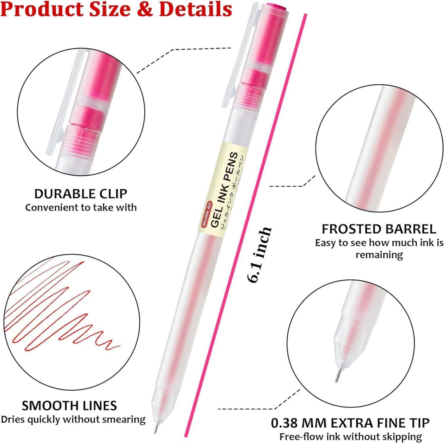 Gelstifte Set 15 Farben 0,38mm ultrafeine Spitze schnelltrocknend