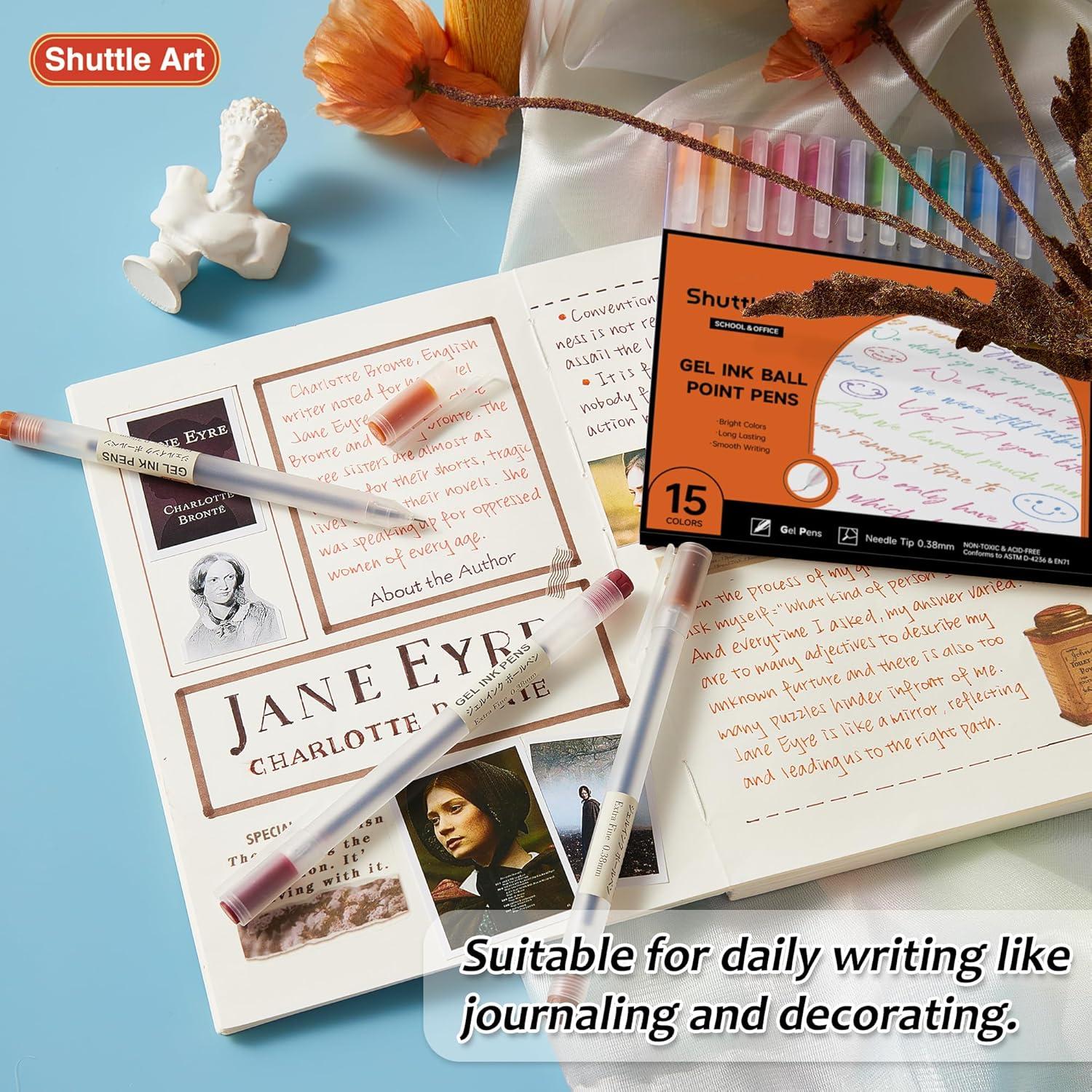 15 Japanische Gelstifte 0,38mm Spitze Schnelltrocknend 15 Farben