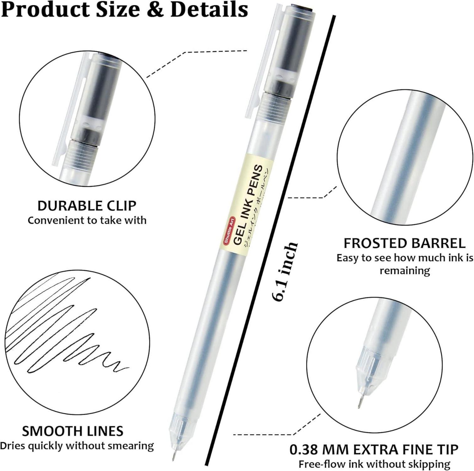 15 ultradünne japanische Gelstifte für Journaling und Zeichnungen in