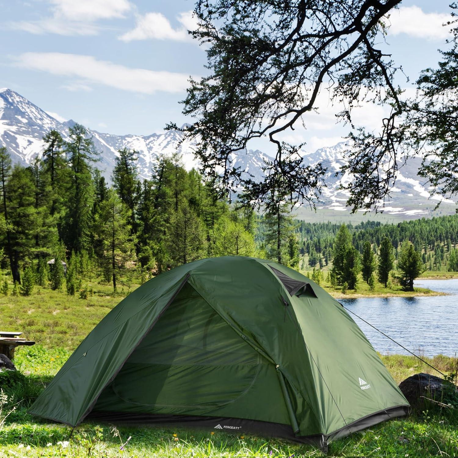 Forceatt Zelt 3-4 Personen Camping Ultraleicht Wasserdicht Trekking