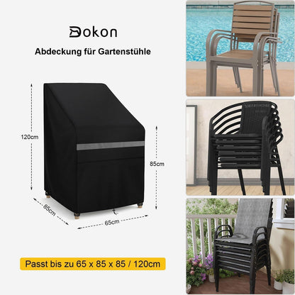 Dokon Gartenstühle Abdeckung 65x85x85/120cm