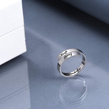 Inspiration Ring 925 Sterling-Silber verstellbar Gravur