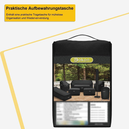 Schutzhülle für 2-Sitzer Gartenbank 134x66x63/89cm