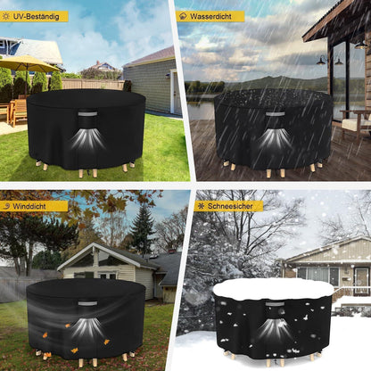 Abdeckung Gartenmöbel Rund 420D Oxford 128x71cm Wasserdicht