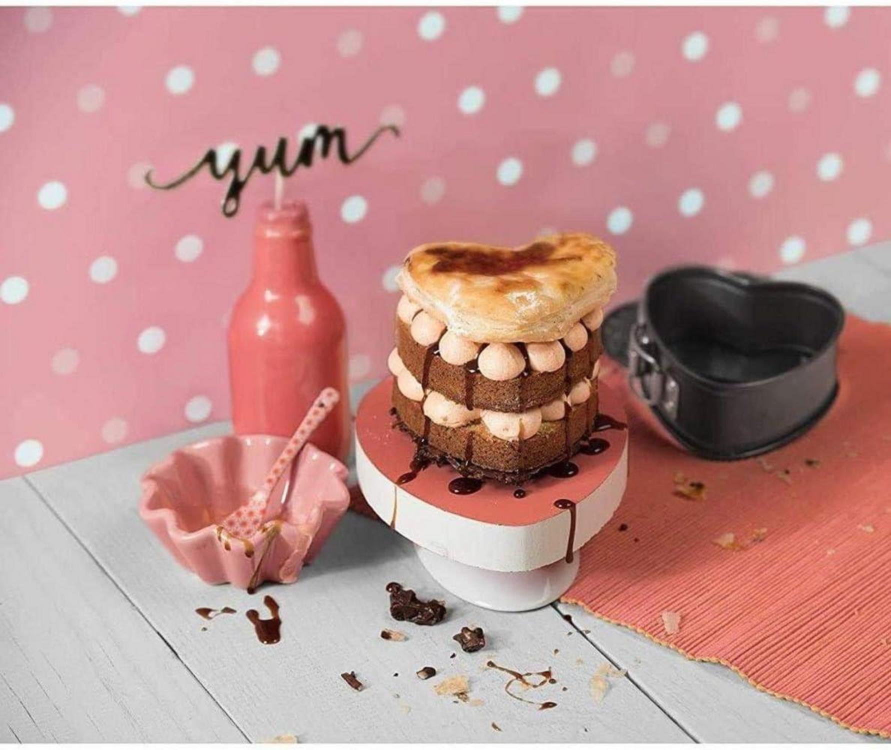 3-teiliges Kuchenformen Set Antihaftbeschichtet rund Herz Rechteck Gourmet