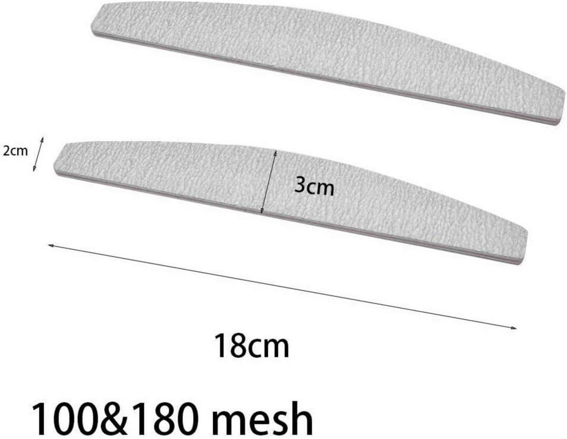 Professionelle 100/180 Nagelfeilen Set 50 Stück - Doppelseitige Feilen für perfekte Nagelpflege