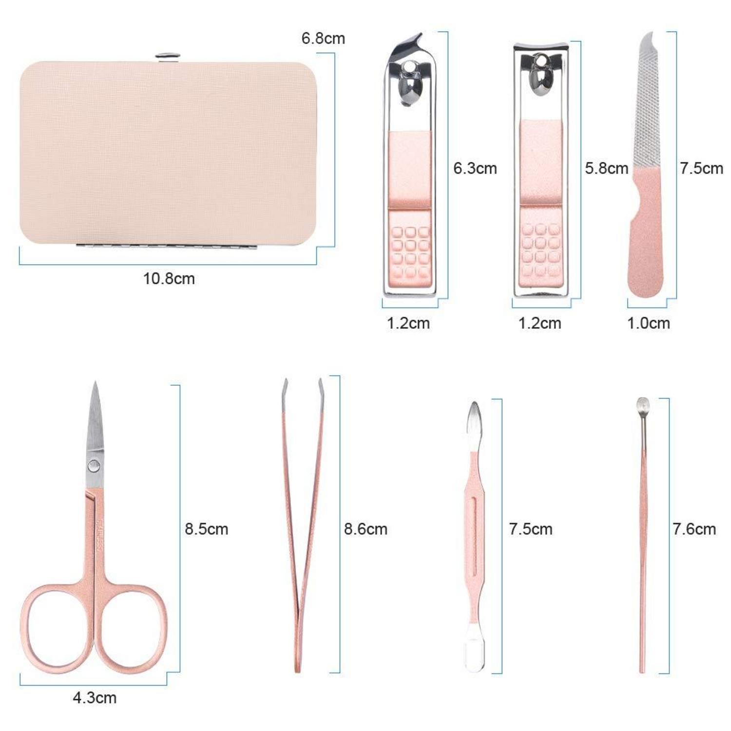 URAQT Maniküre Pediküre Set Nagelknipser Schere 7-teilig