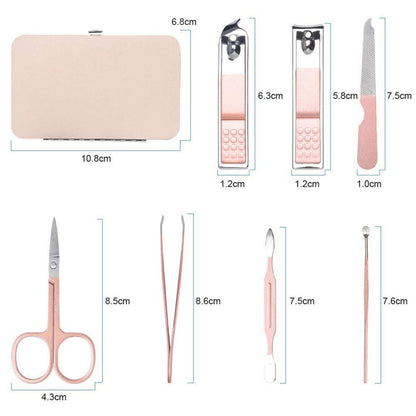 URAQT Maniküre Pediküre Set Nagelknipser Schere 7-teilig