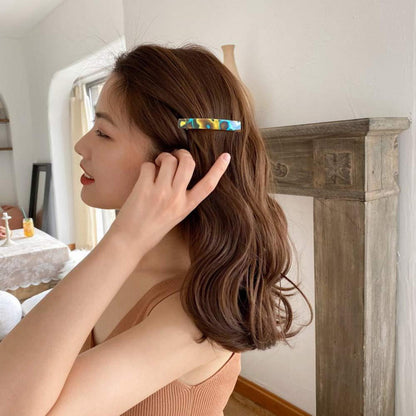 3 Stück Automatische Haarspangen Damen Schildpatt Clips