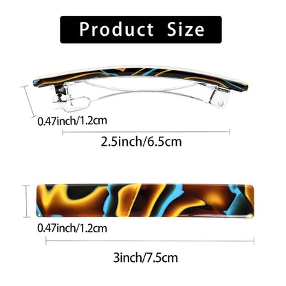 3er Set Französische Schildpatt Haarspangen Damen Clips