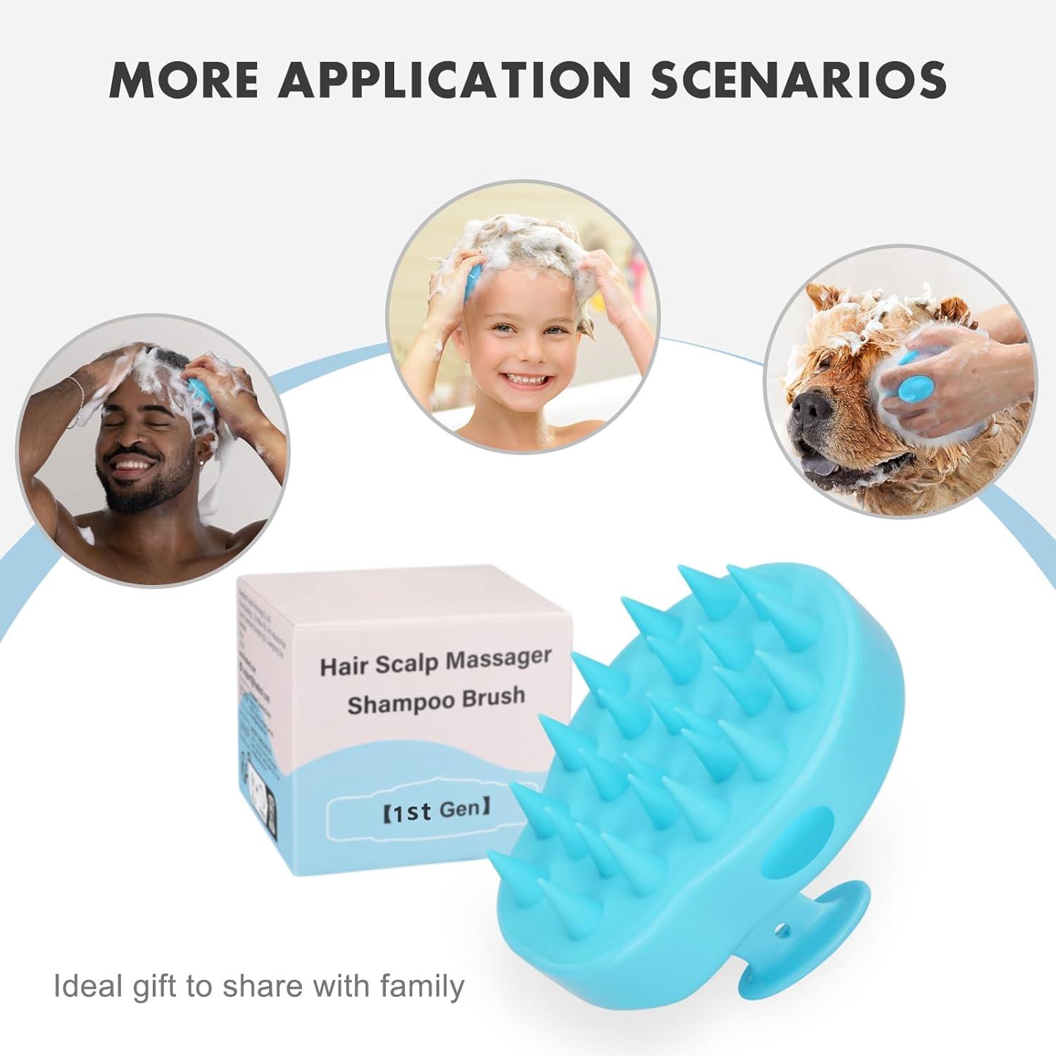 FReatech Kopfhautmassagebürste Shampoo Haarbürste Peeling Kopfmassage