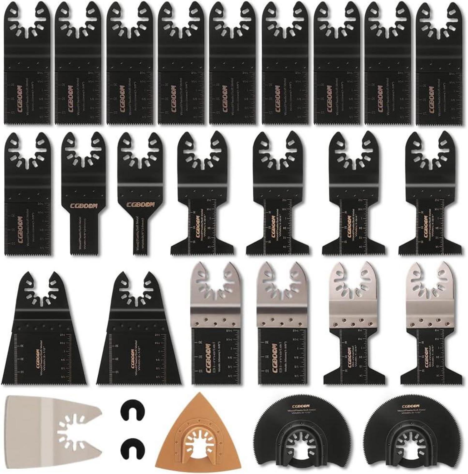 28 tlg Multitool Zubehör Oszillierendes Sägeblatt Set Mix Klingen für