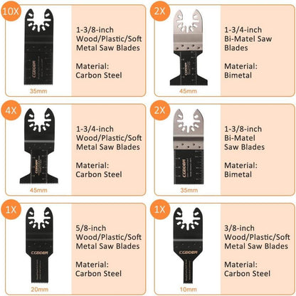 28 tlg Multitool Zubehör Oszillierendes Sägeblatt Set Mix Klingen für