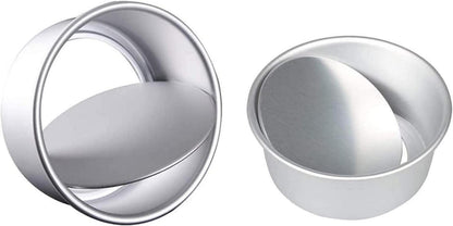 Mirrwin Runde Kuchenformen Set aus Aluminium Antihaft 2 Stück 6 Zoll 8