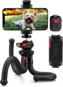 Flexibles Handy-Stativ mit Fernauslöser für Vlogging