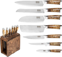 Profi Damast Kochmesser Set 8tlg. Küchenmesser-Set