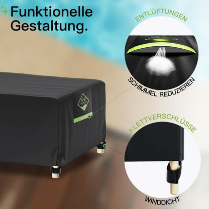 Wasserdichte Gartenliege Abdeckung für 3-6 Sonnenliegen