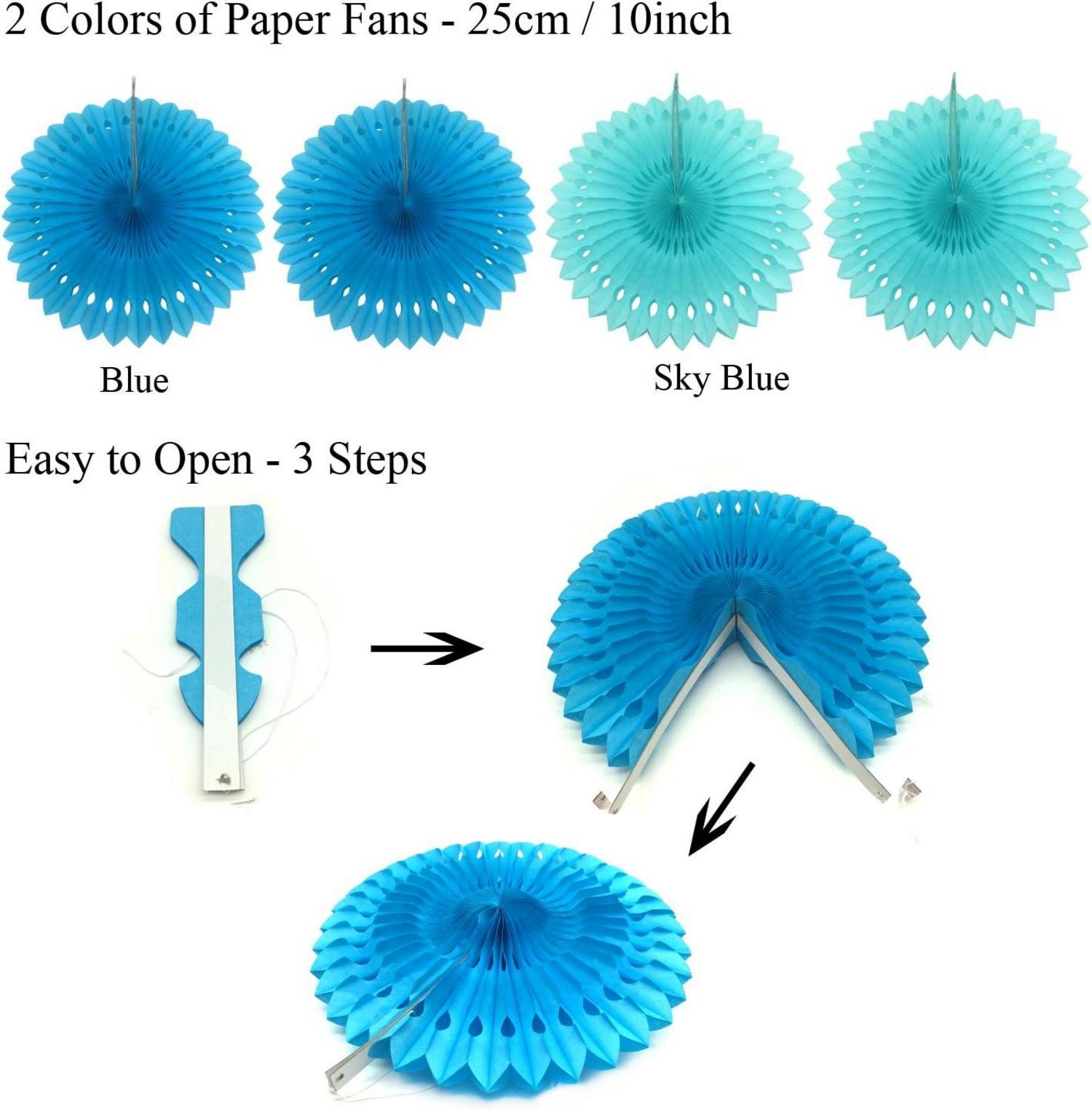 Party Dekoration Set Papier Pompoms Fächer Wimpel Glitter Girlande
