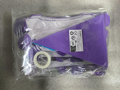 ZERODECO Party Dekoration Violett Konfetti Ballons Pompoms Fächer Wimpel Girlande Kit