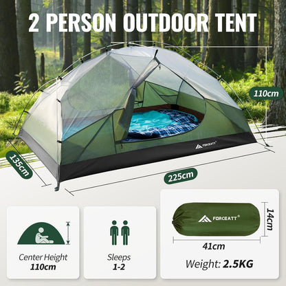 Forceatt Zelt 2-3 Personen Camping Wasserdicht Winddicht 3-4