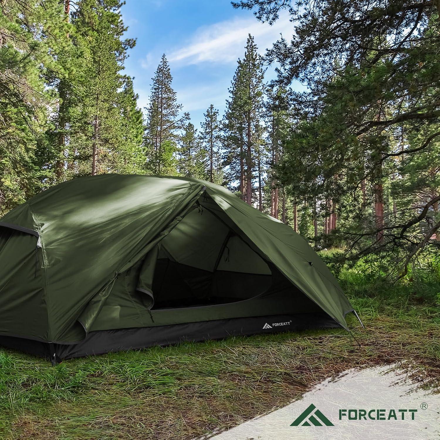 Forceatt Camping Zelt für 2-3 Personen, Wasserdicht, Winddicht, Ultraleicht, 3-4