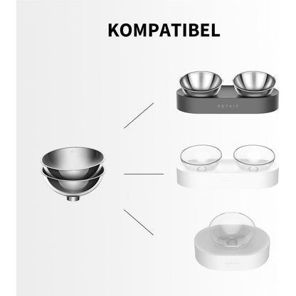 PETKIT CYBERTAIL Edelstahl Metallschale Ersatzset 2er-Pack