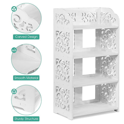 4-geschossiges Schuhregal PVC – Weiß für Schuhe & Co.