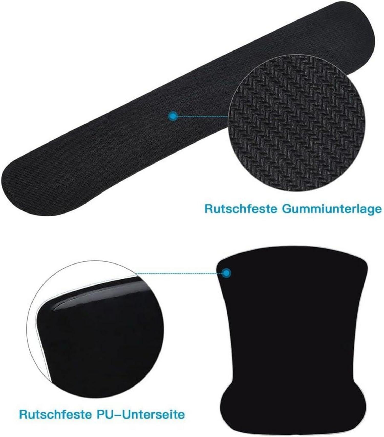 Mauspad Handgelenkauflage Set Ergonomisch abwaschbar rutschfest