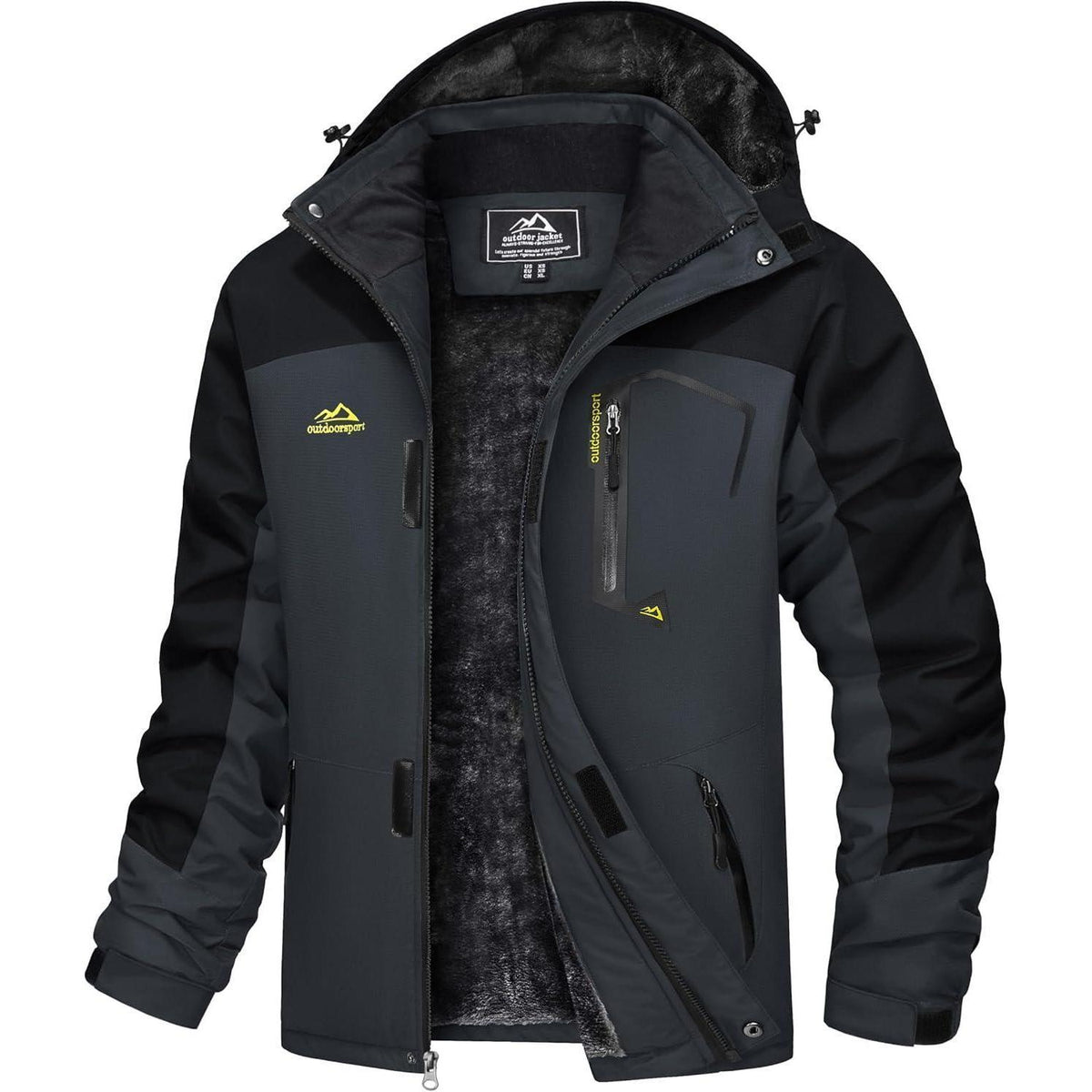 Herren Winterjacke wasserdicht & winddicht mit Fleece-Futter