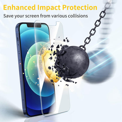 Panzer Schutzfolie iPhone 12 Pro 3er Set 9H Härte Displayfolie
