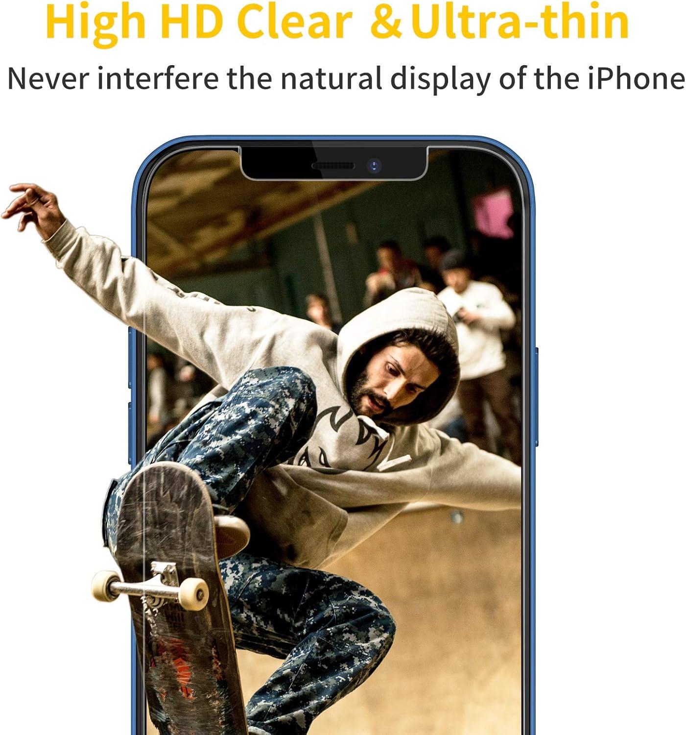 Panzer Schutz Glas für iPhone 12/12 Pro [3 Stück], 9H Härte Displayschutzfolie