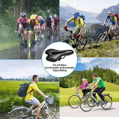 SPGOOD Fahrradsattel Gel Ergonomisch Wasserdicht 27 * 16cm