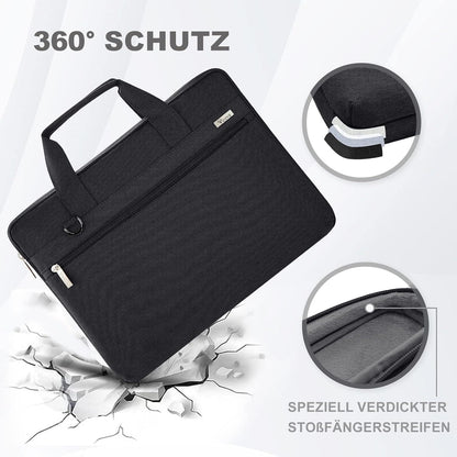 Voova Laptoptasche 360°Schutz 15-16 Zoll Wasserdicht Schwarz