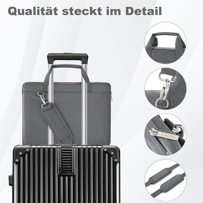 Voova Laptoptasche 16 Zoll Wasserdicht Stoßfest Grau