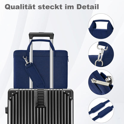 Voova Laptoptasche 360°Schutz 15-16 Zoll Wasserdicht Blau