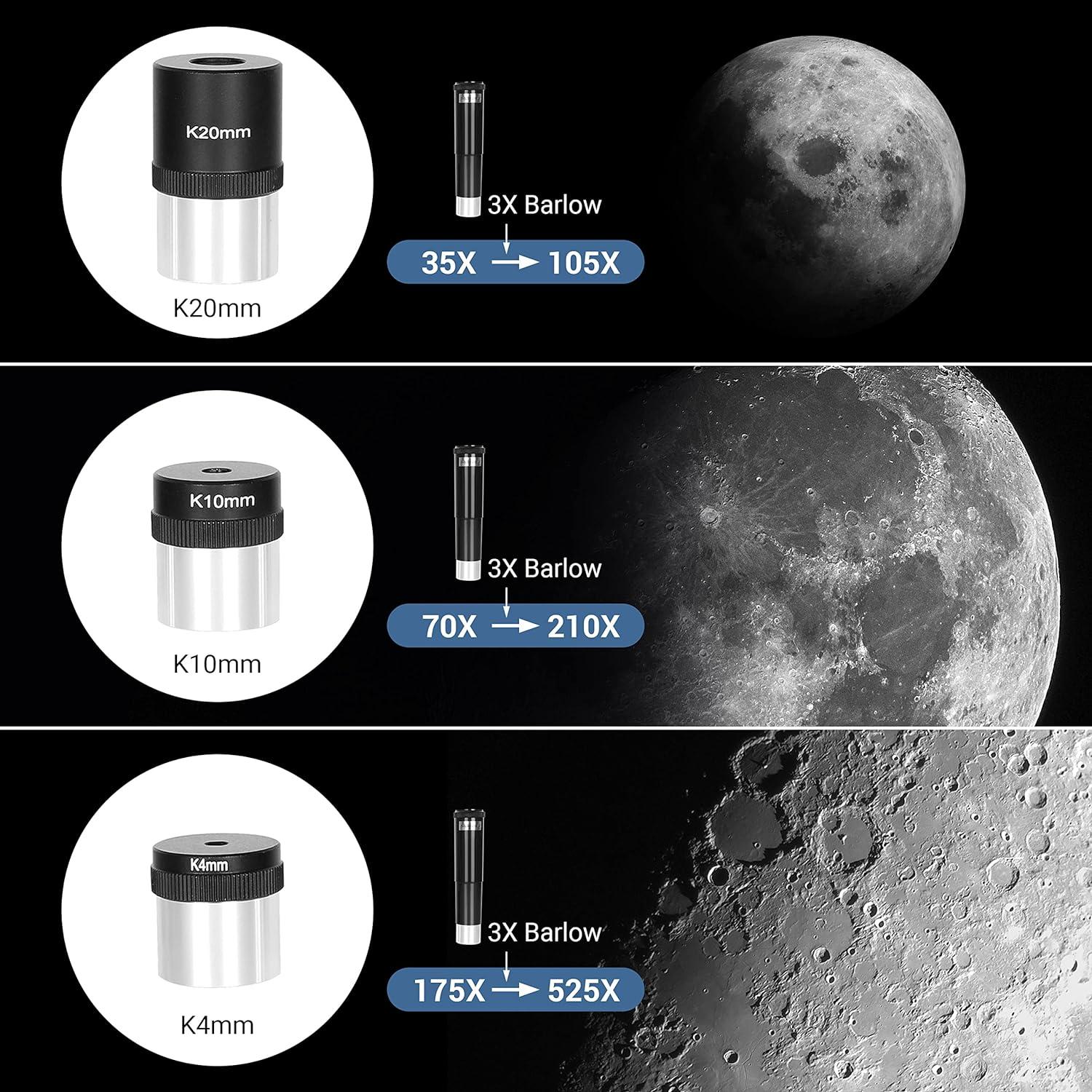 Astronomie Teleskop 525X Vergrößerung mit Smartphone Adapter
