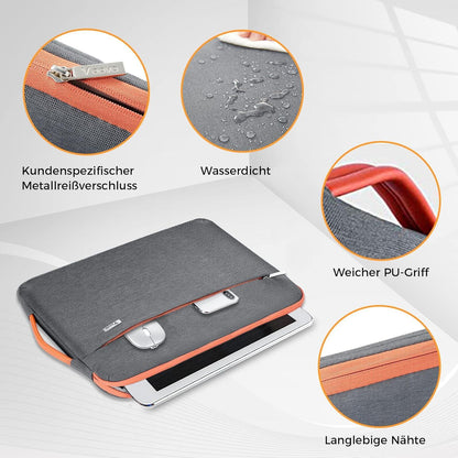 Laptop Hülle 14 Zoll MacBook Air Tasche Dunkelgrau Schutzhülle 360°Kompatibel HP Dell Asus Apple Huawei Dell Acer Lenovo Dell Microsoft Surface