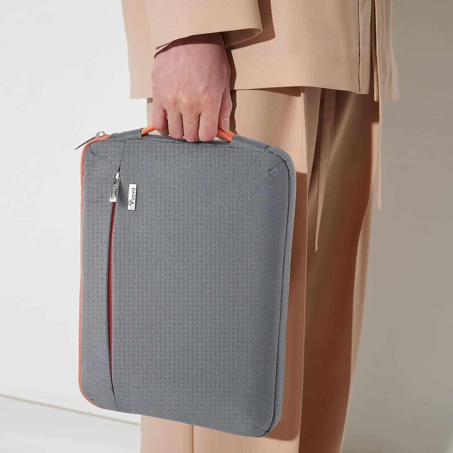 Laptop Hülle 14 Zoll MacBook Air 360°Schutz Laptoptasche Dunkelgrau