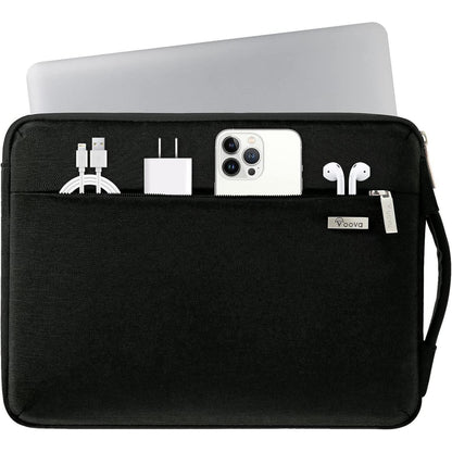 Voova Laptophülle 15 15.6 16 Zoll Schwarz 360°Schutz MacBook