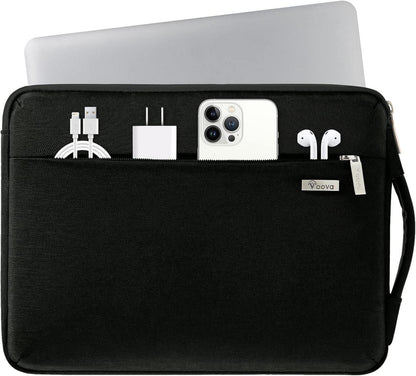 Voova Laptophülle 15 15.6 16 Zoll 360°Schutz Laptop Sleeve Schwarz