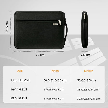 Voova Laptophülle 15 15.6 16 Zoll Schwarz 360°Schutz MacBook