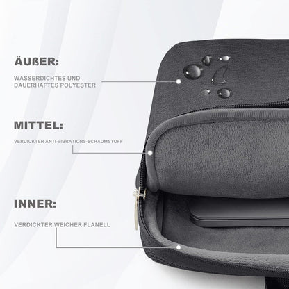 Voova Laptoptasche 17-17,3 Zoll Wasserdicht Schutz Schwarz