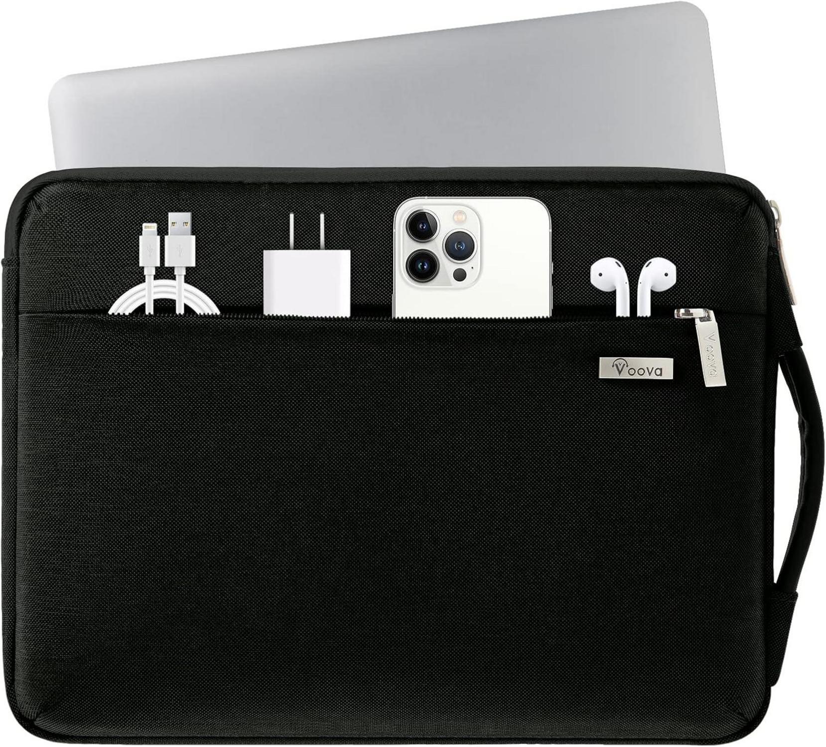 Voova Laptop Hülle 14 Zoll MacBook Air Laptoptasche Schwarz 360°Schutz