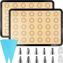 Silikon Backmatte für Macarons mit 40 Löchern und 14 Düsen