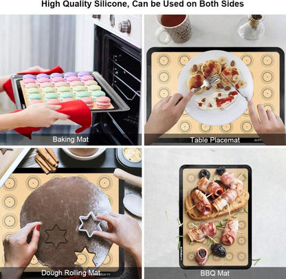 Backmatte für Macarons Silikon 40 Löcher 14 Düsen BPA-frei 42x29 cm 2