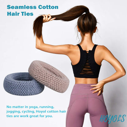 Dicke elastische Haargummis 7er Set gemischt - Große Scrunchies für Frauen & Männer