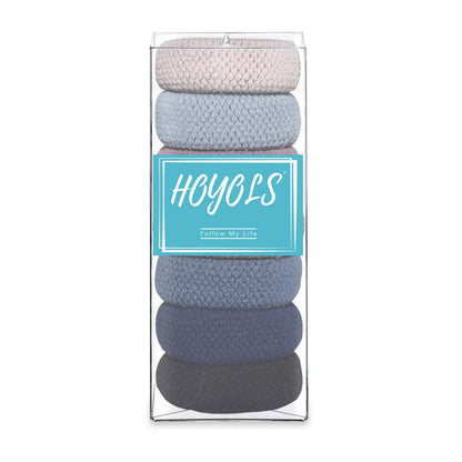 Große dicke elastische Haargummis Pferdeschwanz Halter Scrunchies 7er Set